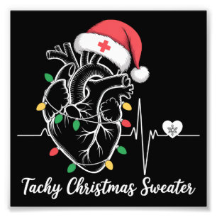 Herzanatomie Weihnachten Krankenschwester Kardiolo Fotodruck