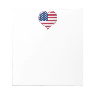 Herzarm der USA Notizblock