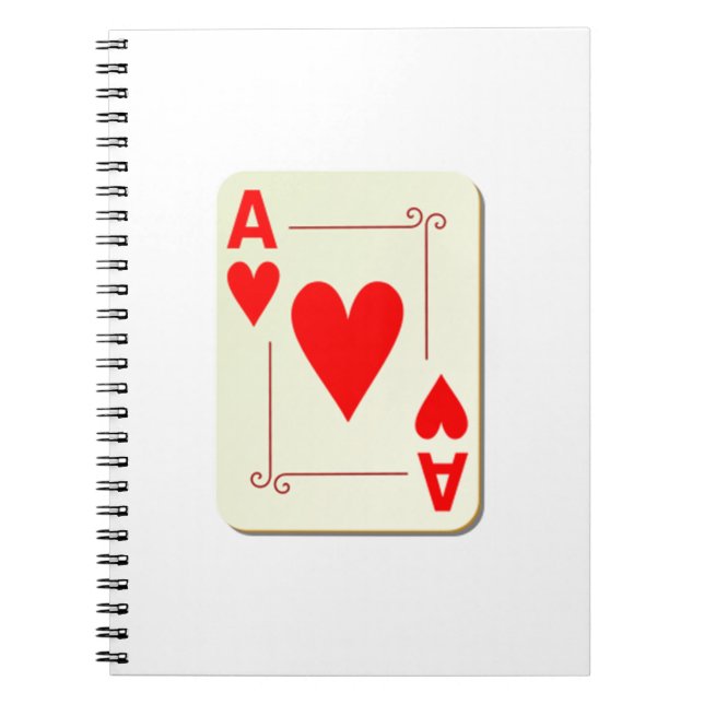 Herzass Spielkarte Notizblock (Vorderseite)