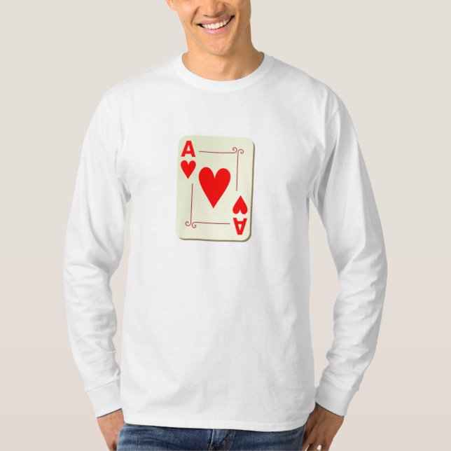 Herzass Spielkarte T-Shirt (Vorderseite)