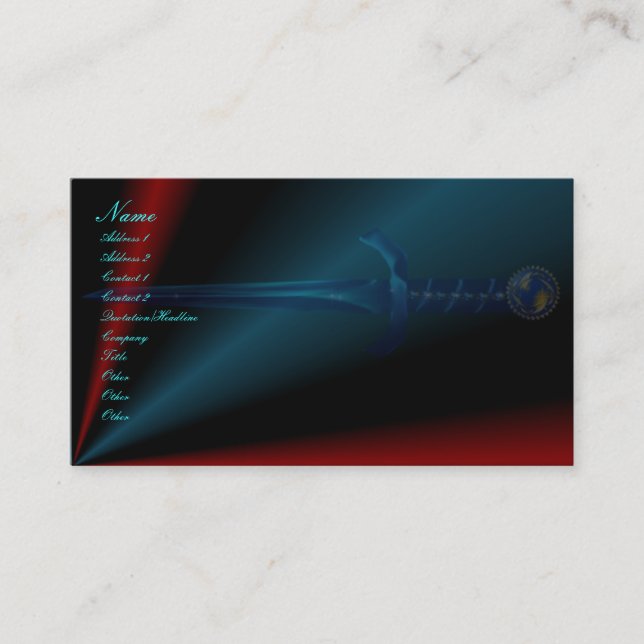 Herzass und Dolch-Visitenkarte Visitenkarte (Vorderseite)