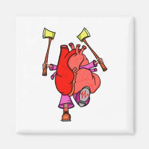 Herzattacken Funny Cartoon Magnet