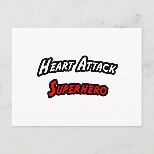 Herzattacken Superhero Postkarte (Vorderseite)
