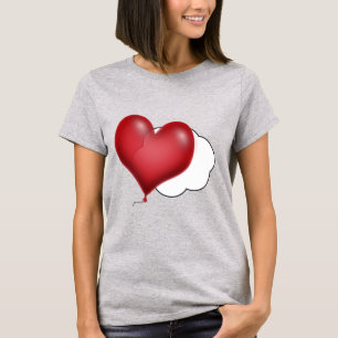Herzballon mit flauschiger Wolke T-Shirt