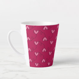 Herzballon Muster Latte Tasse