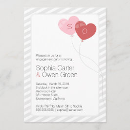 Herzballone Einzigartige engagierte Partei Einladung