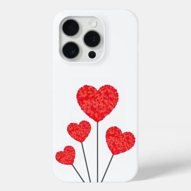 Herzballons-Illustrationsdesign Case-Mate iPhone Hülle (Rückseite)