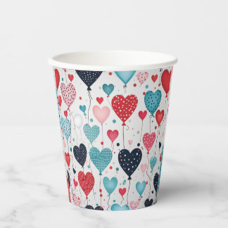 Herzballons Pappbecher