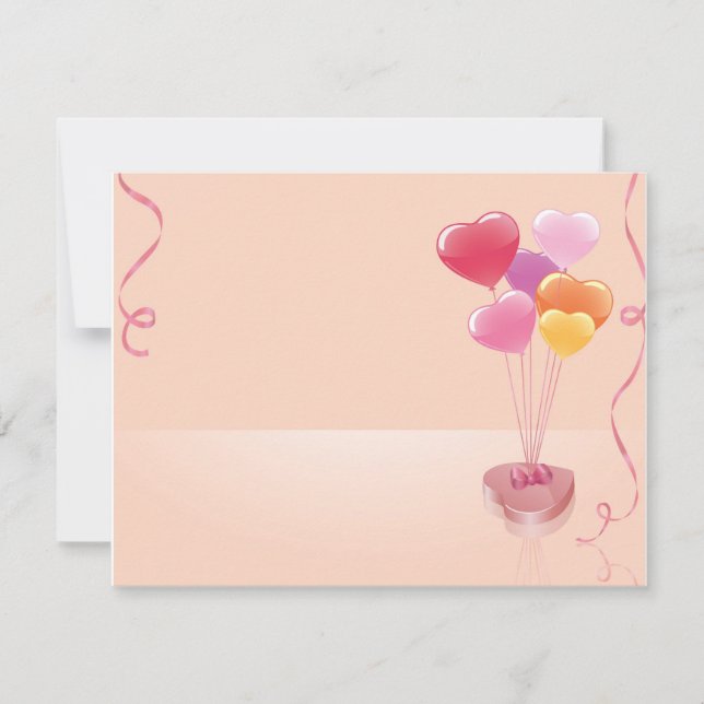 Herzballons und Pralinen (Vorderseite)