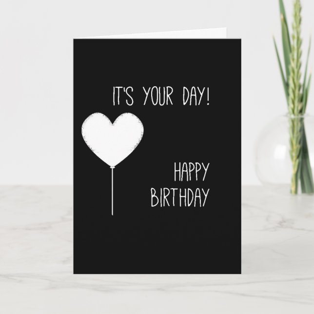 HERZBALLOON FÜR "SIE" AM GEBURTSTAG KARTE (Vorderseite)