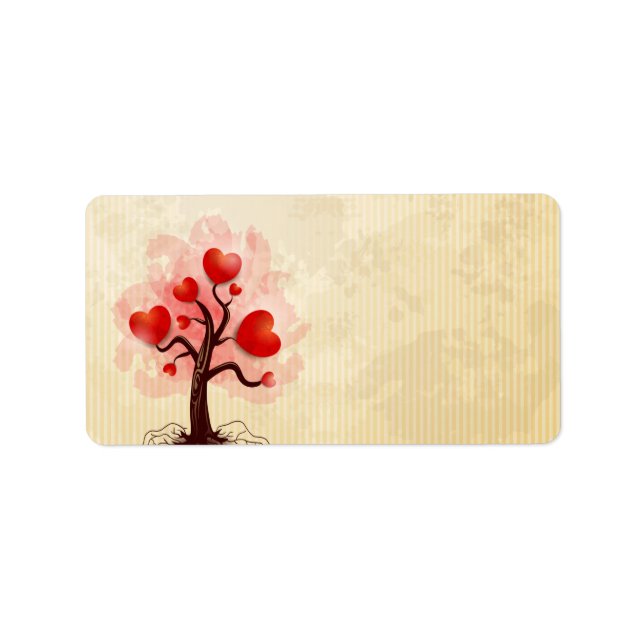 Herzbaum Adressaufkleber (Vorne)