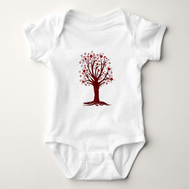 Herzbaum Baby Strampler (Vorderseite)