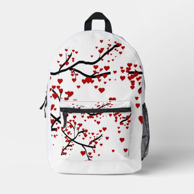 Herzbaum Bedruckter Rucksack (Vorderseite)