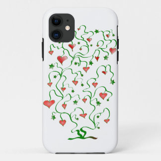 Herzbaum mit Blättern iPhone 11 Hülle