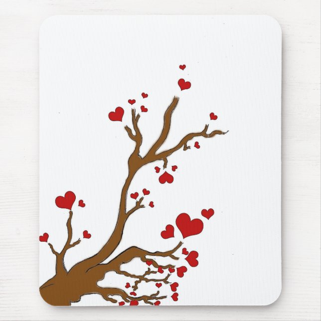 Herzbaum Mousepad (Vorne)