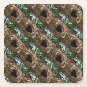 Herzbaum Rechteckiger Pappuntersetzer