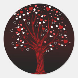 Herzbaum Runder Aufkleber