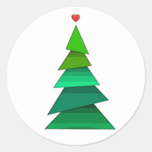 Herzbaum Runder Aufkleber