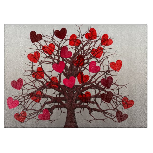 Herzbaum Schneidebrett (Vorderseite)