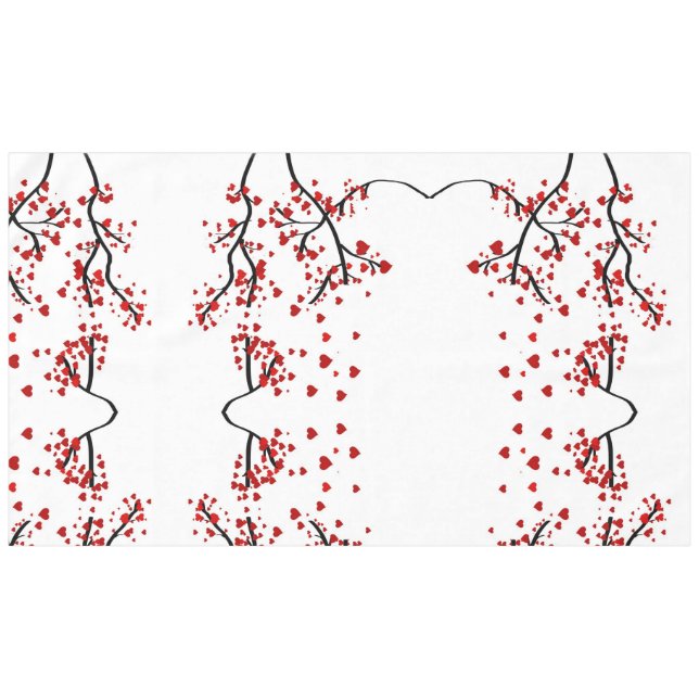 Herzbaum Tischdecke (Vorderseite (Horizontal))