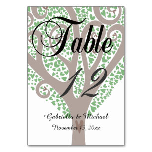 Herzbaum Tischnummer