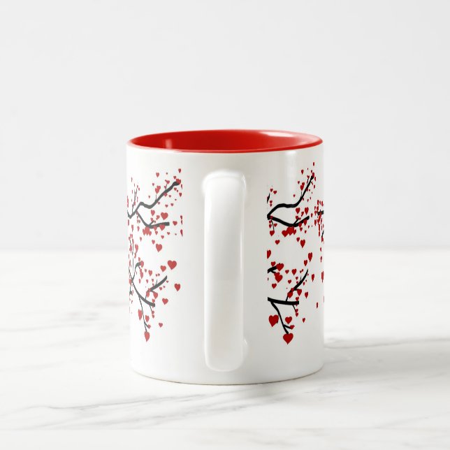 Herzbaum Zweifarbige Tasse (Henkel)