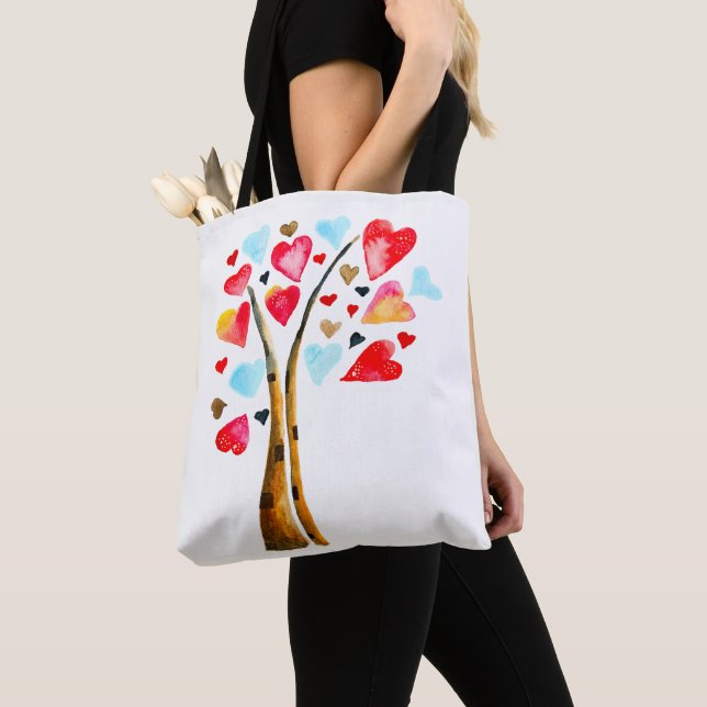 Herzbaumvalentine Aquarellkunst (Von Nahem)