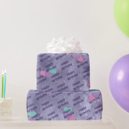 Herzblasen Geburtstagswrapping Paper Geschenkpapier