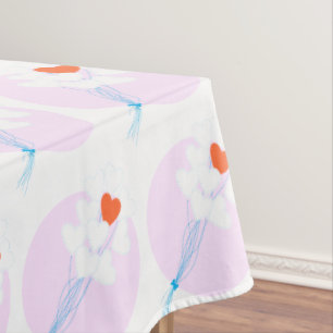 Herzblasen Tischdecke