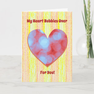 Herzblasen Über Für Dich Liebes Valentinstag Karte
