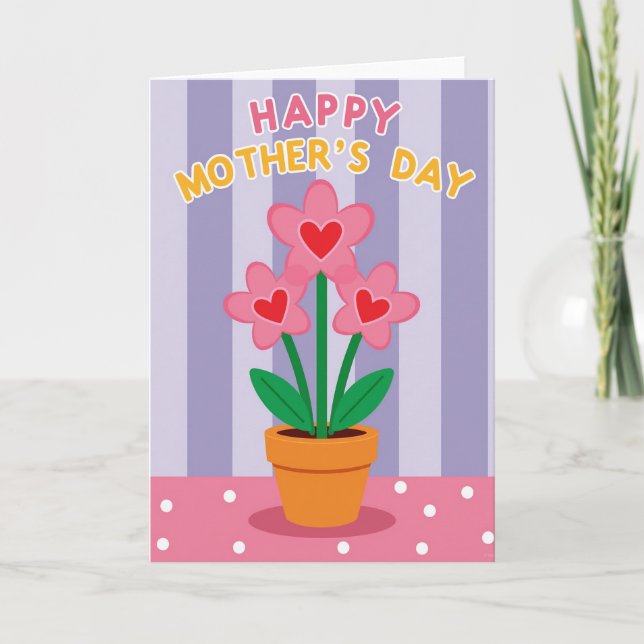 Herzblumen Muttertagskarte Karte (Vorderseite)