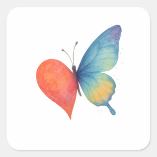 Herzblut Quadratischer Aufkleber