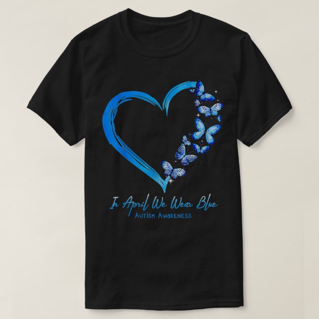 Herzblutautismus Im April tragen wir blaue Autis T-Shirt (Design vorne)