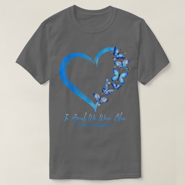 Herzblutautismus Im April tragen wir blaue Autis T-Shirt (Design vorne)
