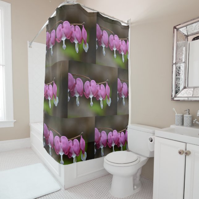 Herzblutungen Duschvorhang (Beispiel)