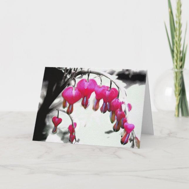 Herzblutungen Geburtstagskarte Karte (Vorderseite)