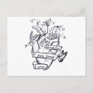 Herzblutungen Postkarte