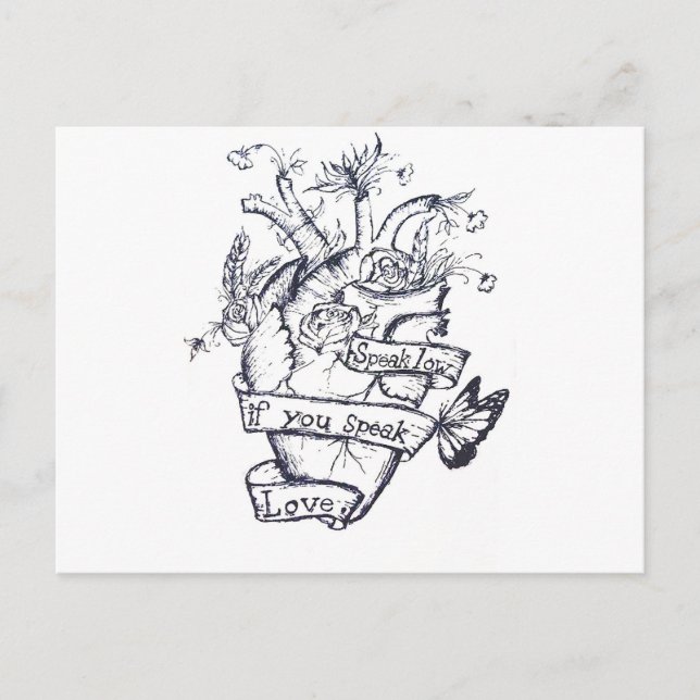 Herzblutungen Postkarte (Vorderseite)