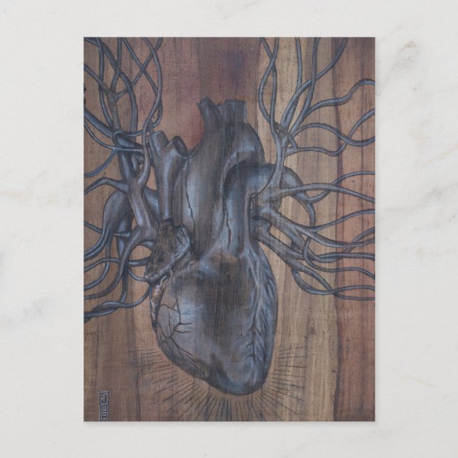 Herzblutungen Postkarte (Vorderseite)