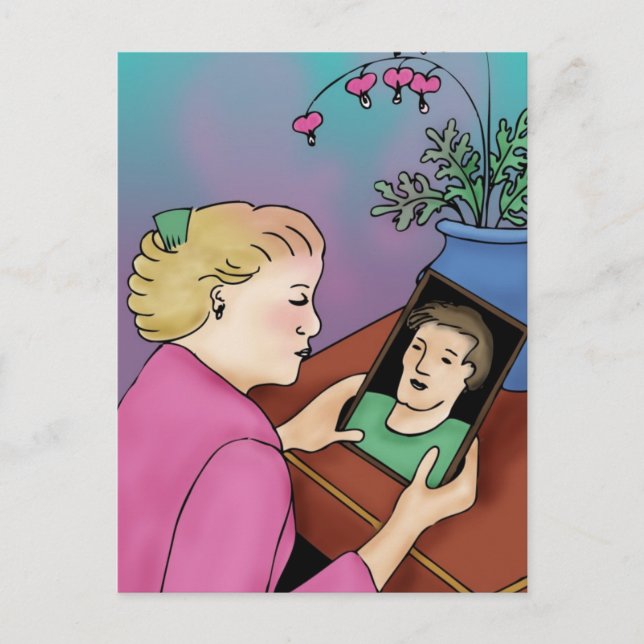 Herzblutungen Postkarte (Vorderseite)