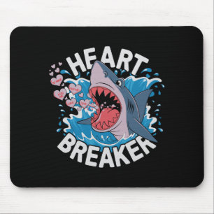 Herzbrecher-Hai Süß Lustig Liebesdesign für Vale Mousepad
