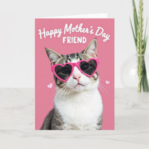 Herzbrille Katze Tag Karte