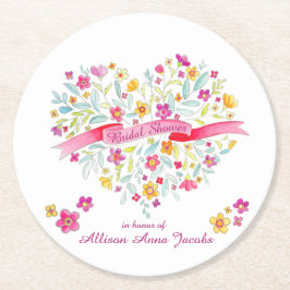 Herzbukett Blume Brautparty Untersetzer