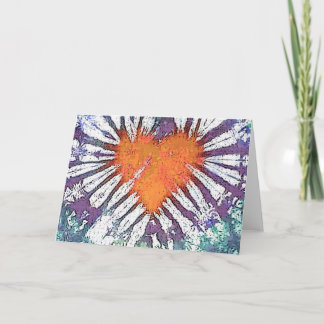 Herzburst Feiertagskarte