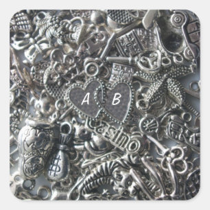 Herzcharakter Quadratischer Aufkleber