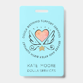 Herzchen Doula oder Midfrau mit dem Namen Wings Ausweis