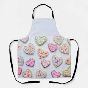 Herzcookies zum Valentinstag Schürze