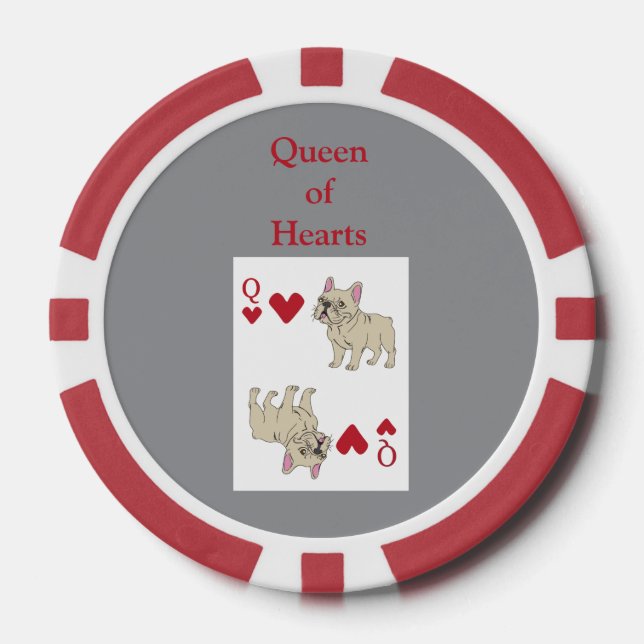 Herzdame Pokerchips (Vorderseite)