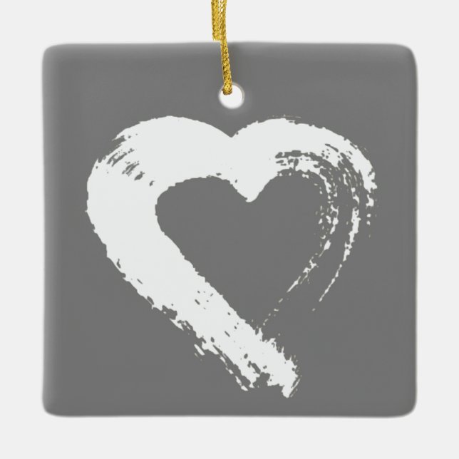 Herzdekoration Keramikornament (Vorderseite)
