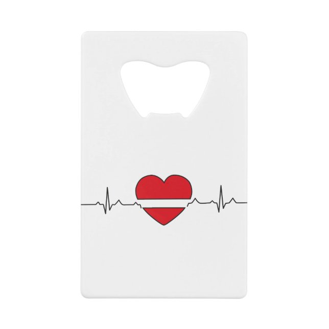 Herzdesign Geldbeutel Flaschenöffner (Vorderseite)